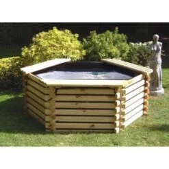 Norlog 175 Gallon Pond -Water Garden Kit 175 gallon wooden garden pool pond