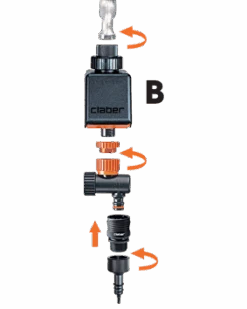 Claber Irrigation Drip Kit With Logica Timer - 90766 -Water Garden Kit claber dripper kit with timer