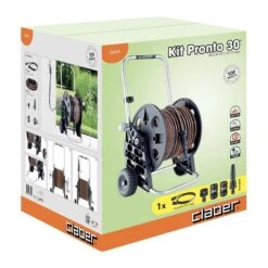Claber Pronto 30m Hose Cart Kit - 8864 -Water Garden Kit claber hose cart 8864