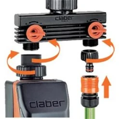 Claber Two-Way Tap Adapter - 8590 5 Claber Two-Way Tap Adapter - 8590 -Water Garden Kit claber tap adaptor 8589 1