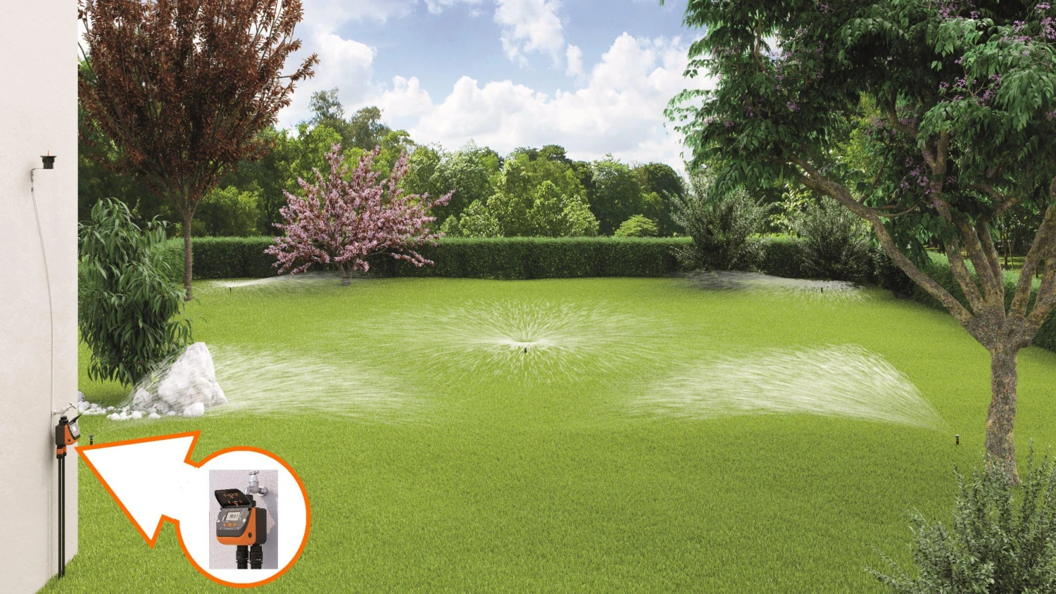 Claber Colibri Pop Up Lawn Watering Kit - 200M 2 Claber Colibri Pop Up Lawn Watering Kit - 200M - Image 2