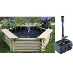 Norlog 100 Gallon Pond With UV Pump -Water Garden Kit norlog 100 gallon all in one pond kit