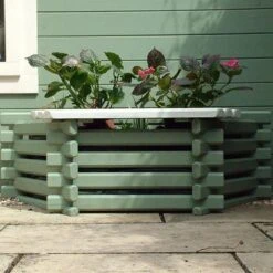 Norlog Flatback Planter With Seat -Water Garden Kit plater paint