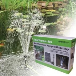 PondXpert SolarShower 800 Pump With Battery And LED Light
