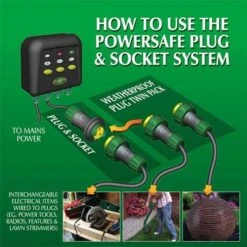 Blagdon Weatherproof Plug And Socket Connector -Water Garden Kit powersafe plug and socket 1