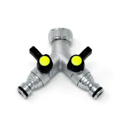Garden Tap Splitter 2 Quick Connect Outlets